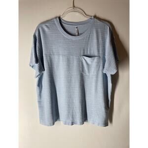 Kuhl Willa Pocket Tee Short Sleeve Pale Blue Size XL Women's Boxy Loose Fit